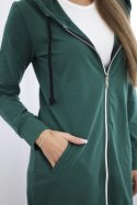 Bluza sukienkowa z kapturem ciemno zielona  