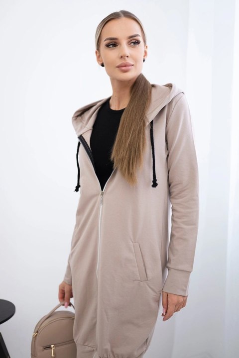 Bluza sukienkowa z kapturem ciemny beżowy Bluza sukienkowa z kapturem ciemny beżowy