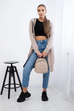 Bluza sukienkowa z kapturem ciemny beżowy  
