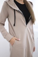 Bluza sukienkowa z kapturem ciemny beżowy  