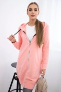 Bluza sukienkowa z kapturem łososiowa  