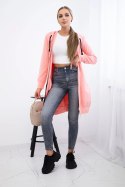 Bluza sukienkowa z kapturem łososiowa  