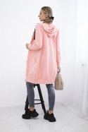 Bluza sukienkowa z kapturem łososiowa  