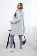 Bluza sukienkowa z kapturem szara  