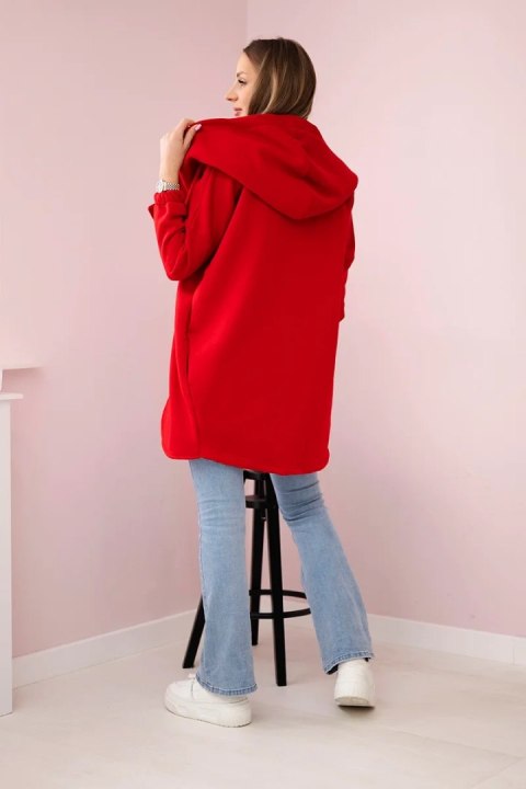 Bluza z krótkim suwakiem czerwona Bluza z krótkim suwakiem czerwona