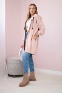 Bluza z nadrukiem "The world is yours" ciemny pudrowy róż  