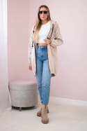 Bluza z nadrukiem "The world is yours" jasny beżowy  