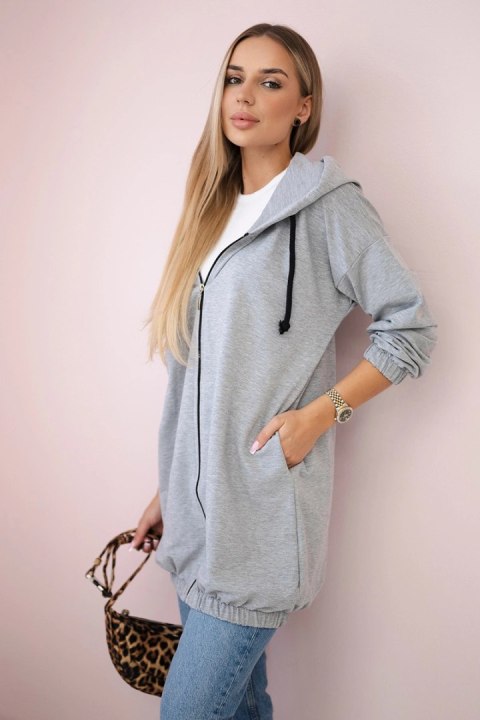 Bluza z nadrukiem "The world is yours" szara Bluza z nadrukiem "The world is yours" szara