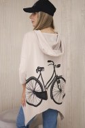 Bluza z nadrukiem roweru beżowa  