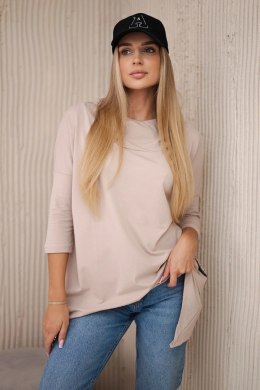 Bluza z nadrukiem roweru beżowa  