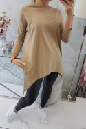 Bluza z nadrukiem roweru camelowa  