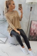 Bluza z nadrukiem roweru camelowa  