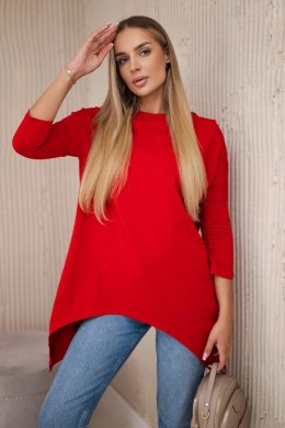 Bluza z nadrukiem roweru czerwona  