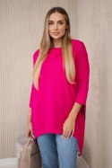 Bluza z nadrukiem roweru fuksja  