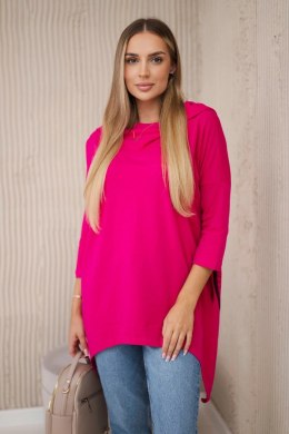 Bluza z nadrukiem roweru fuksja  