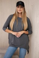 Bluza z nadrukiem roweru grafitowy melanż  