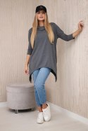 Bluza z nadrukiem roweru grafitowy melanż  