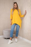 Bluza z nadrukiem roweru musztardowa  