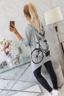 Bluza z nadrukiem roweru szara  