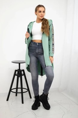 Bluza z suwakiem z tyłu ciemna miętowa  