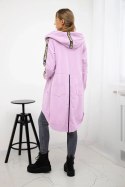 Bluza z suwakiem z tyłu fioletowa  