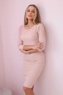 Komplet bluzki ze spódniczką ciemny pudrowy róż  