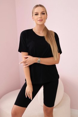 Komplet top+legginsy czarny  