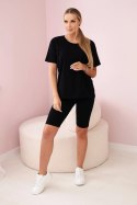Komplet top+legginsy czarny  