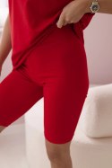 Komplet top+legginsy czerwony  