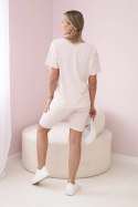 Komplet top+legginsy pudrowy róż  