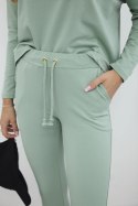 Komplet z bluzką oversize ciemny miętowy  