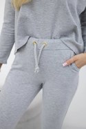 Komplet z bluzką oversize szara  