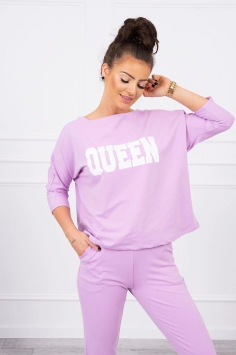 Komplet z nadrukiem Queen fioletowy  