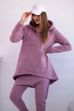 Komplet ze spodniami Baggy ciemny różowy  