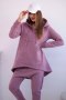 Komplet ze spodniami Baggy ciemny różowy  