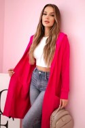 Bluza Narzutka z kapturem oversize fuksja  