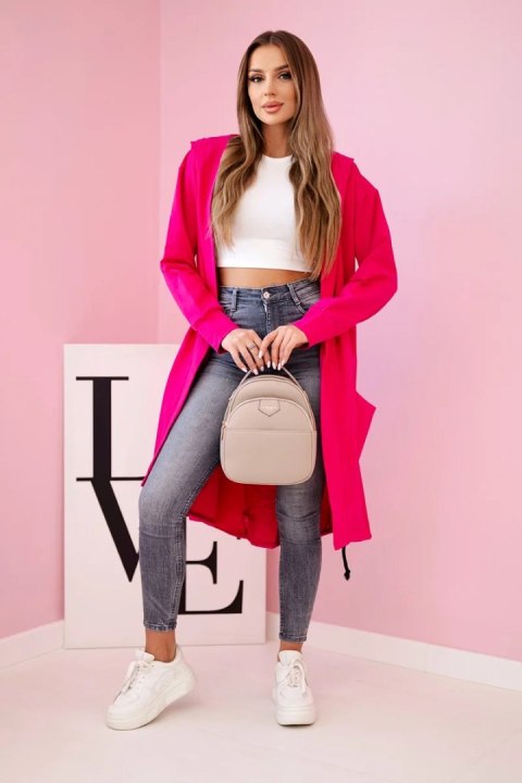 Bluza Narzutka z kapturem oversize fuksja Bluza Narzutka z kapturem oversize fuksja