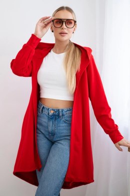 Bluza Narzutka z nadrukiem czerwona  