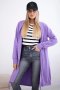 Bluza Narzutka z nadrukiem oversize fioletowa  