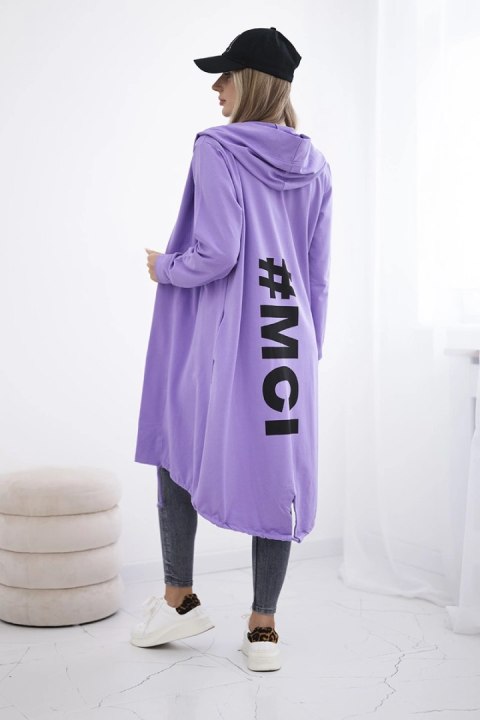 Bluza Narzutka z nadrukiem oversize fioletowa Bluza Narzutka z nadrukiem oversize fioletowa