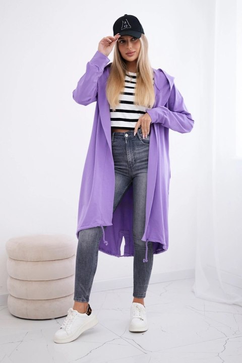 Bluza Narzutka z nadrukiem oversize fioletowa Bluza Narzutka z nadrukiem oversize fioletowa