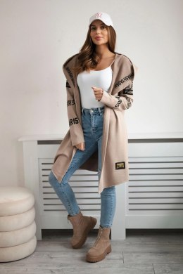 Bluza Narzutka z napisami cappuccino  