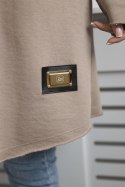Bluza Narzutka z napisami cappuccino  