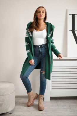 Bluza Narzutka z napisami zielona  