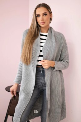Sweter z rękawami typu nietoperz jasny szary  
