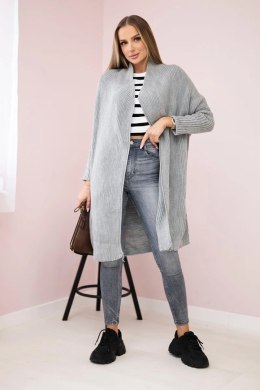 Sweter z rękawami typu nietoperz jasny szary  