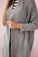 Sweter z rękawami typu nietoperz jasny szary  