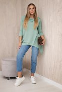 Bluza z nadrukiem roweru ciemno miętowa  