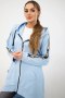 Bluza z suwakiem z tyłu błękitna  