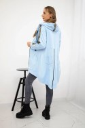 Bluza z suwakiem z tyłu błękitna  